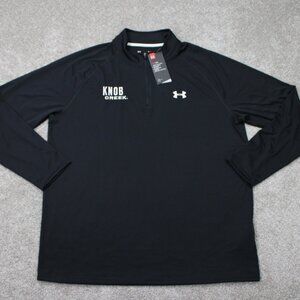 Under Armour Shirt NWT Mens XL Black Knob Creek Logo 1/4 Zip Tech L/S Pullover